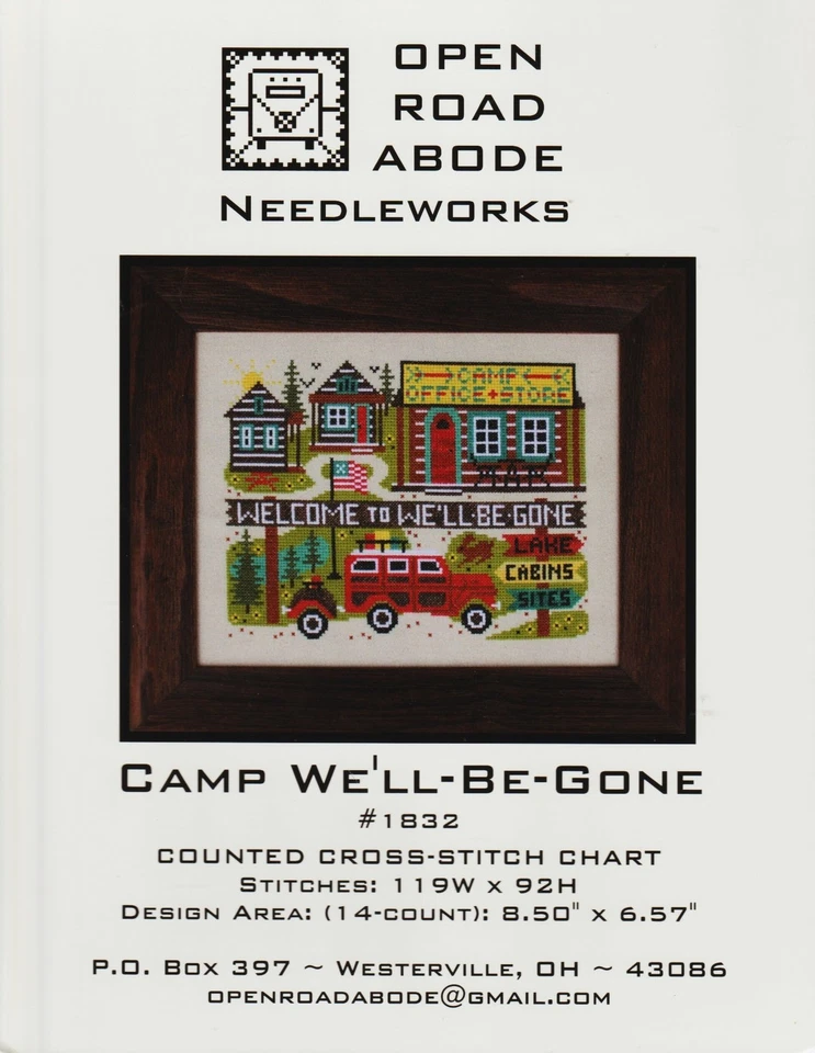 Camp We'll-Be-Gone by Open Road Abode cross stitch pattern - Image 1 of 1