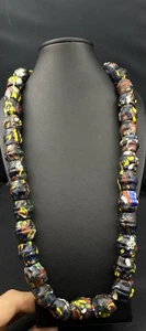 Schöne Vintage bunte schöne afrikanische Glasperlen Halskette  - Bild 1 von 7