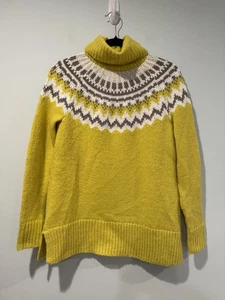 NEW Loft Sweater Womens XS Fair Isle Nordic Turtleneck Wool/Alpaca Knit Stretch - Picture 1 of 6