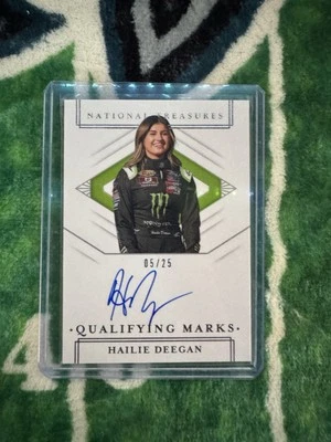 2020 Panini National Treasures Qualifying Marks Hailie Deegan Auto #5/25 - Image 1 of 2