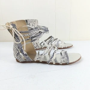 Free People Juliette Snake Print Gladiator Sandals Size 39 US 8.5 Strappy - Picture 1 of 10