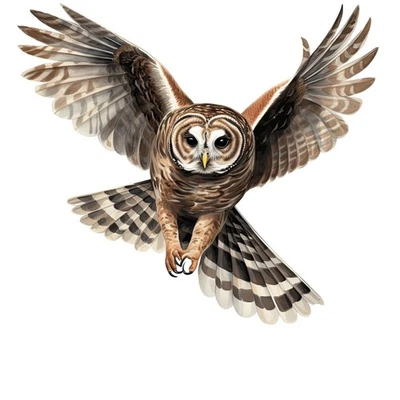 Aquarell Eule Bügelbild DTF Druck mystisches Tiermotiv für T Shirt Hoodie Tasche - Bild 1 von 4