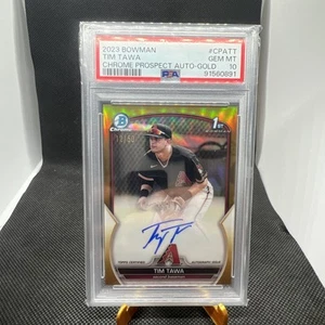 Tim Tawa 2023 1st Bowman Chrome True Gold Refractor Auto /50 Diamondbacks CPA-TT - Bild 1 von 10