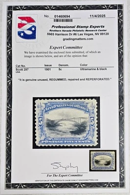 brimar: US Scott #297 Mint* (RG, VF-XF) PAN-AMERICAN 5¢, PSE Cert, NH, SCV $275 - Image 1 of 4