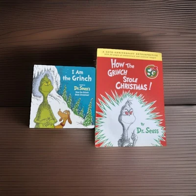 Dr. Seuss The Grinch 2-C Set I Am The Grinch/How The Grinch Stole Christmas NEW Foto 1 de 4