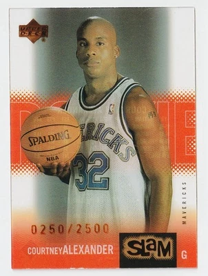 2000-01 Upper Deck #63 Courtney Alexander SLAM Rookie RC 250/2500 Mavericks - Image 1 of 2