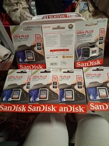 SanDisk 32gb Ultra PLUS SDHC UHS-I Memory Card - New SEALED Package 7 Available - Picture 1 of 12