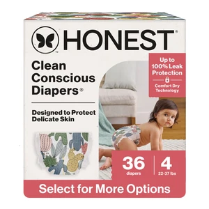 Pañales Honest Clean Conscious talla 4 hipoalergénicos sin fragancia 36 unidades - Imagen 1 de 11