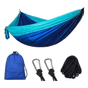 Hamaca de camping individual - portátil con correas para árboles y bolsa de transporte - Imagen 1 de 6