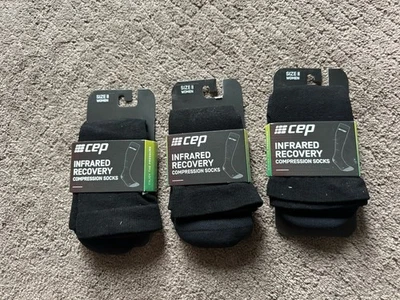 CEP Women’s Infrared Recovery Compression Socks Black Size II 3 Pack $149.85 - Image 1 of 4