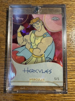 2025 Topps Chrome SapphoDisney Hercules Facsimile Auto Red Refractor /5 Rare - Image 1 of 4