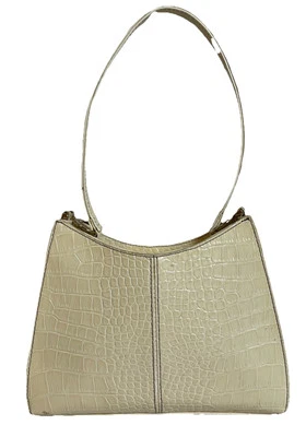 Vtg Liz Claiborne Retro 50’s Handbag Small Yellow Patent Leather Embossed Croc - Image 1 of 4