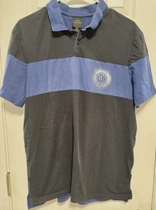 Camisa polo Armani Exchange para hombre azul y negra 100 % algodón con logotipo - talla XL - Imagen 1 de 6