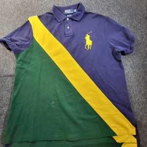 Ralph Lauren Polo Mens  XL Classic Fit  Big Pony Diagonal Vintage 90s - Picture 1 of 8