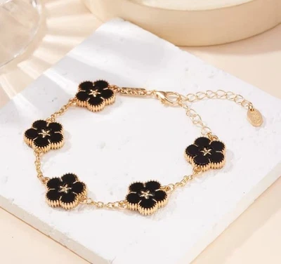 Damen Armband Edelstahl Kleeblatt - Bild 1 von 3