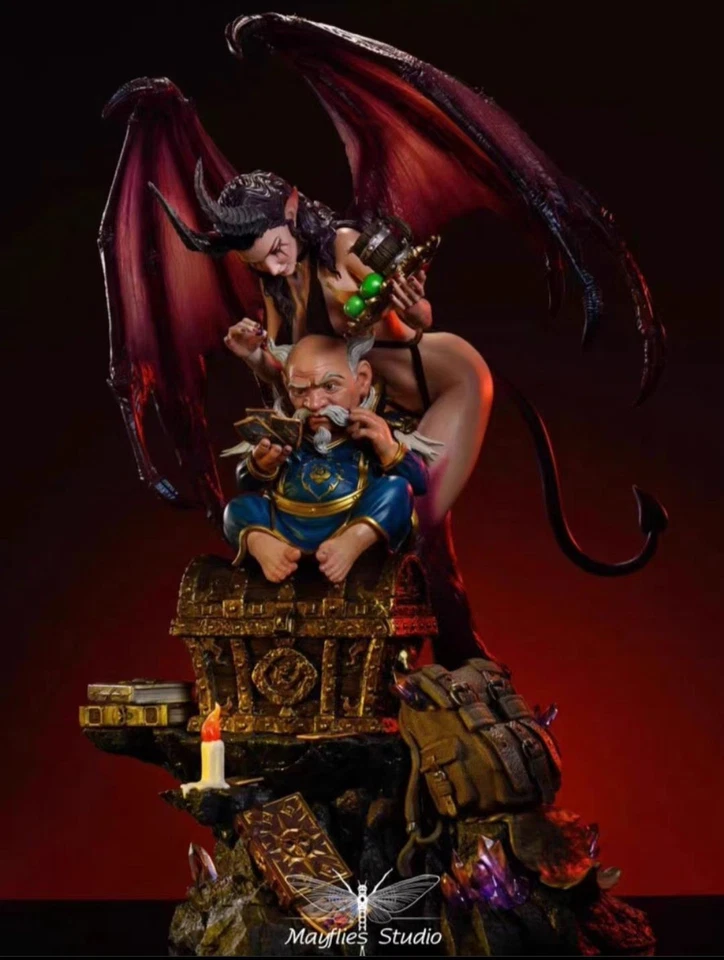 Mayfly Studio World of Warcraft WOW Brujo + Súcubo 1/5 Estatua Coleccionable Foto 1 de 4