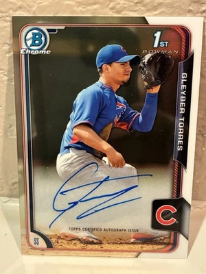Bowman Chrome Prospects Auto Gleyber Torres 2015 #BCAP-GT autógrafo automático Foto 1 de 2