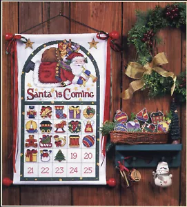 Dimensions 301 Santas Coming Adventskalender Kreuzstichmuster Barbara Mock - Bild 1 von 3