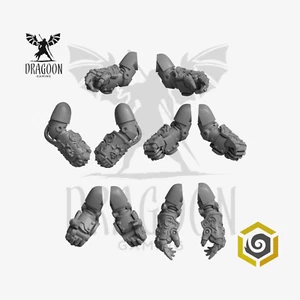 Crimson Lords Power Fists Conversion Bits For Prime 28mm Space Knights - Imagen 1 de 1