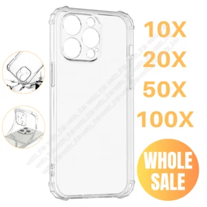 Wholesale Bulk Clear Phone Case Cover Lot For iPhone 15 14 13 12 11 Pro XR 8 7 6 - Picture 1 of 11