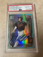 2015 Bowman Draft Ryan Mouncastle Chrome Sky Blue Refractor Auto #80 PSA AUTH 10