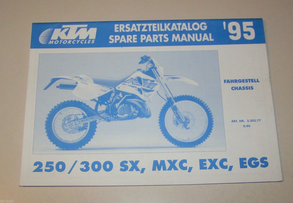 Catalogo Parti Telaio KTM 250 / KTM 300 SX / MXC / EXC / EGS Anno Modello 1995 - Immagine 1 di 1