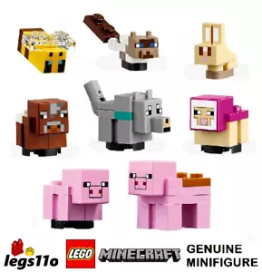 LEGO Minecraft Animal minifigures - NEW choose Wolf Cat Rabbit Sheep Cow Pig Bee - Picture 1 of 11