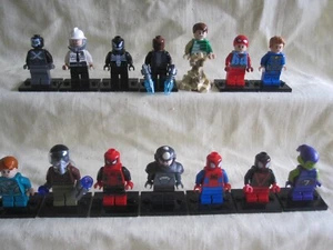 LEGO LOT TWO WITH 14 MIXED LEGO SUPER HEROES FIGURINES FROM MIXED SETS USED - Zdjęcie 1 z 15