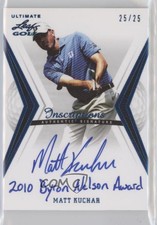 2012 Leaf Ultimate Blue Inscriptions /25 Matt Kuchar #BA-MK1 Auto