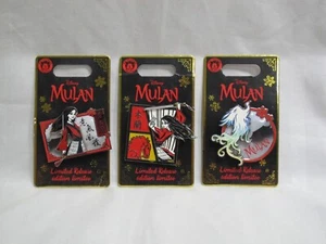 Disney Mulan Live Action 3 Pin Set - Brand New - Fast Shipping! - Picture 1 of 4