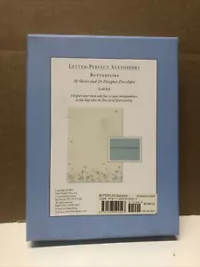 Butterflies: Letter-Perfect Stationery And Blue Envelopes Peter Pauper Boxed - Picture 1 of 2