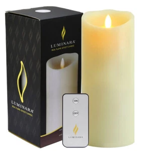 9in Luminara Flameless Battery Operated Pillar Candles with Remote Wax Scented - Picture 1 of 10