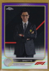 2022 Topps Chrome Formula 1 Purple Refractors #103 Mattia Binotto CREW /399 - Photo 1 sur 2