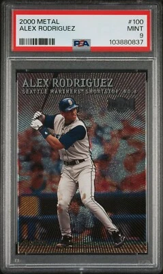 2000 Skybox Metal - Alex Rodriguez #100 PSA 9 MINT - Image 1 of 2