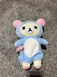 Rilakkuma Korilakkuma Penguin Outfit Fish Plush Round 1 exclusive !!! - Picture 1 of 7