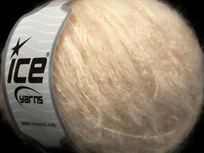 Hilo de mezcla acrílica de lana Cream Dovalina Fuzzy DK 78566 hilo de hielo 50 g (1,76 oz) 131 años Foto 1 de 4