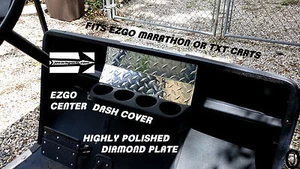 Carro de golf Ezgo 1 pieza placa de diamante de aluminio altamente pulido placa cubierta tablero - Imagen 1 de 5
