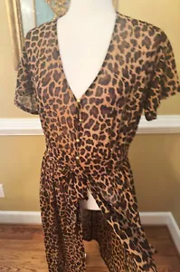 Ember Leopard Top or Topper Sz Large - Picture 1 of 4