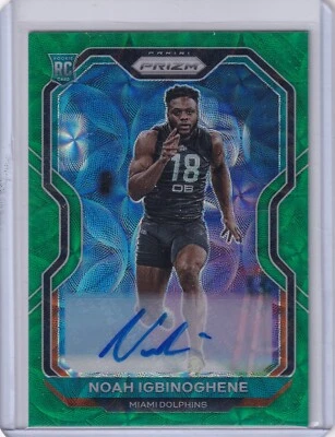 Noah Igbinoghene 2020 Panini Prizm Green Scope Prizm Rc Auto (5/75) - Image 1 of 2
