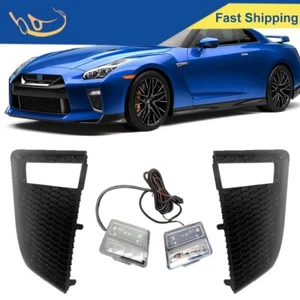 Lámpara antiniebla para conductor + pasajero ajuste 2017 + R35 GTR LED DRL con par de cubiertas - Imagen 1 de 11