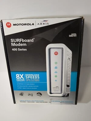 Motorola ARRIS SURFBoard Model SB6141 - DOCSIS 3.0 Cable Modem New Pre Owned - Image 1 of 2