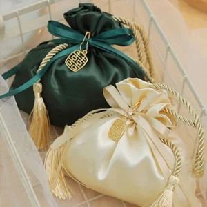 Chinese Style Drawstring Bag Wedding Birthday Gift Packing Candy Pouches - Picture 1 of 10