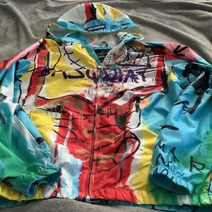 Jean-Michel Basquiat Men's ‘Members Only Windbreaker Jacket Sz S Multicolor - Picture 1 of 15