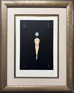 Erte "I" handsigniert & # INDIVIDUELL GERAHMT Art Deco Alphabet Buchstaben Suite NEU - Bild 1 von 5