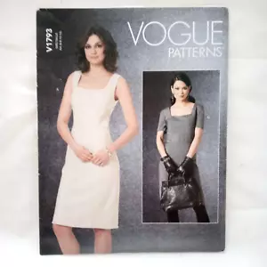 Vestidos Vogue V1793 Misses 14 a 22 Rachel Comey ajustados forrados fáciles SIN CORTAR NUEVOS - Imagen 1 de 4