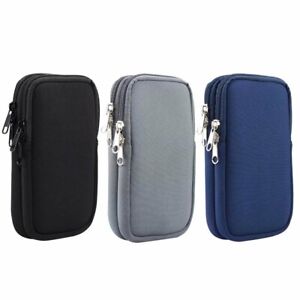 Neoprene Double Phone Pouch+Lanyard+Belt Clip  for iPhone 12 Pro/11/XR/X Samsung