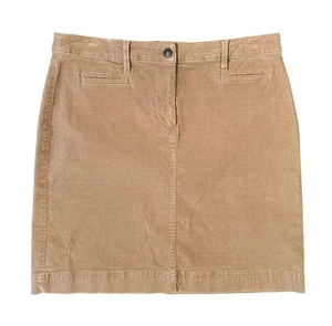 Falda TALBOTS Marrón Cordón 10P 10 Pana Recta Corta Pequeña Occidental - Imagen 1 de 4