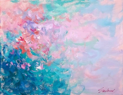 Pintura impresionista original sobre lienzo de 14x11 pulgadas - Firmada por el artista Foto 1 de 4