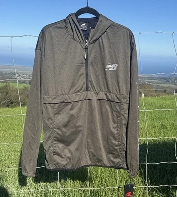 NWT New Balance Mens Water Resistant Soft Shell Jacket Hoodie 1/4 Zip Green xl - Image 1 of 4