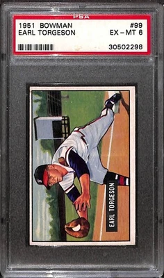 Bowman #99 Earl Torgeson 1951 PSA 6 como nuevo 30502298  Foto 1 de 3
